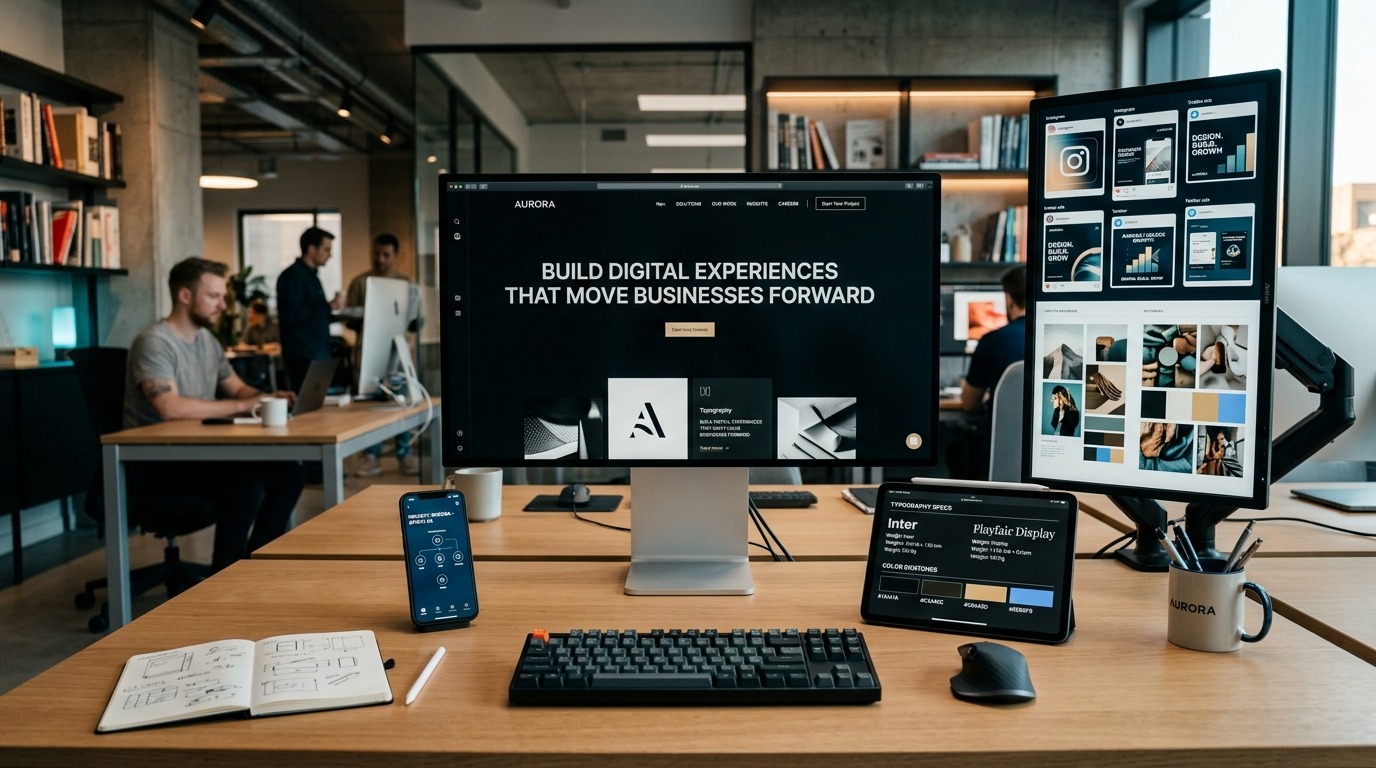 Vevtek Live Digital Workbench — Contemporary Digital Studio in Action combining Strategy, Design, Development, and Marketing